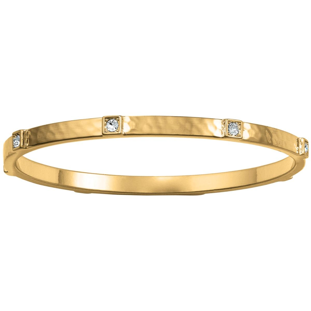 Brighton Meridian Zenith Station Bangle featuring sleek gold-tone design and modern station-inspired style.