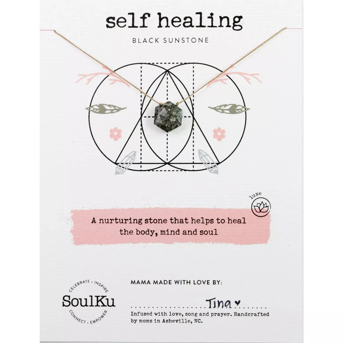 Sacred NK Black Sunstone - Self Healing - Zinnias Gift Boutique