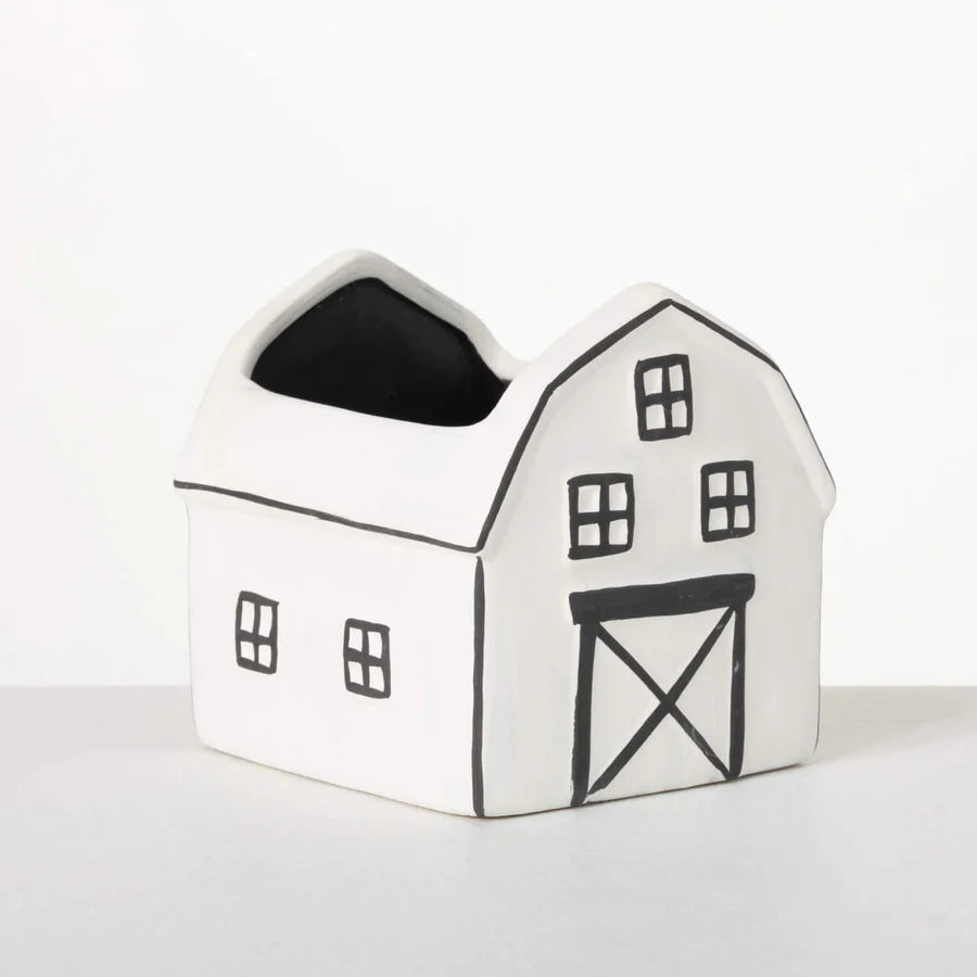 Ceramic barn planter - Zinnias Gift Boutique