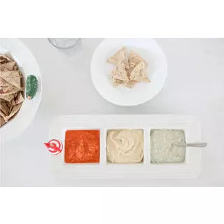 Garnish dish pinstripes - Zinnias Gift Boutique