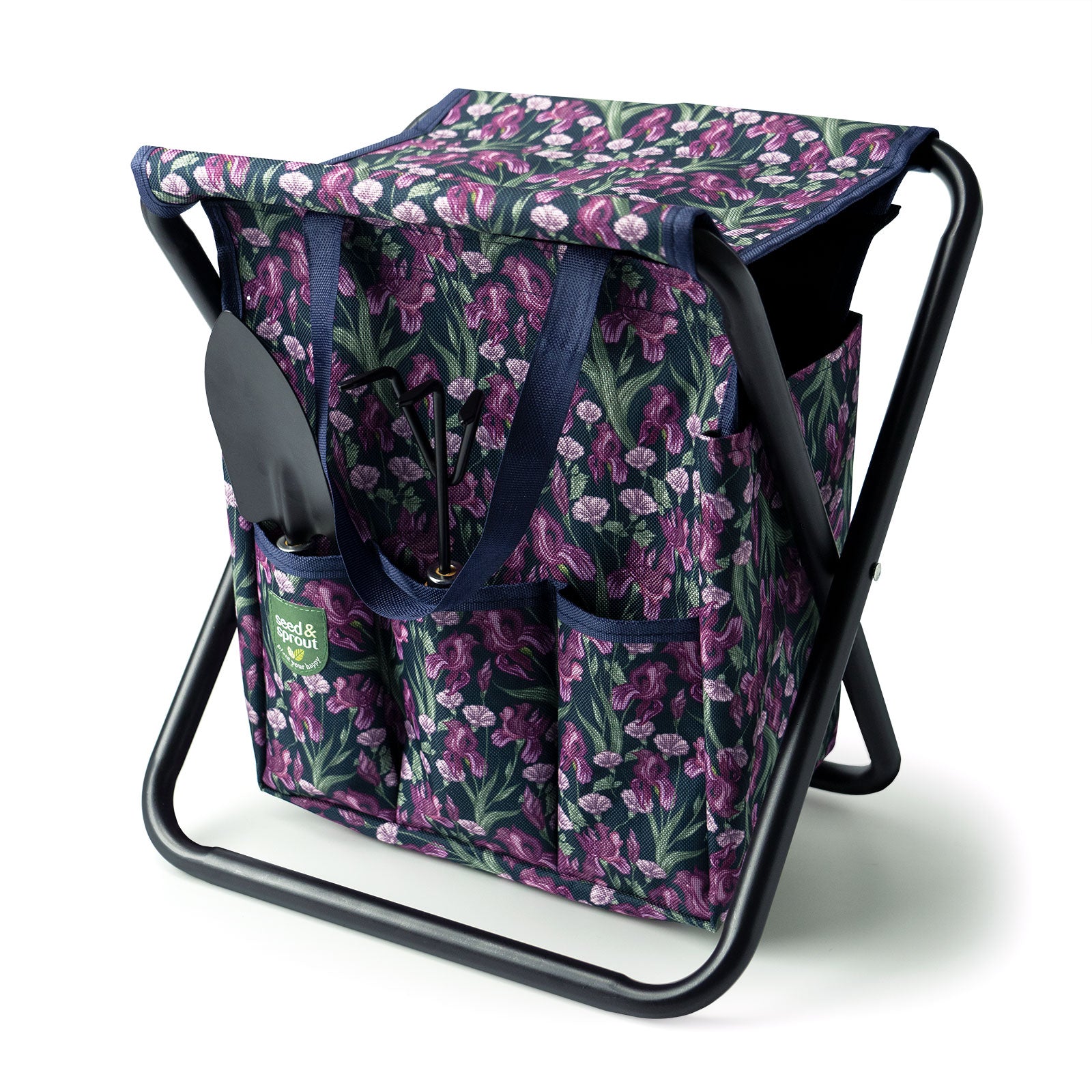 Folding Garden Stool w/tool pockets - Zinnias Gift Boutique