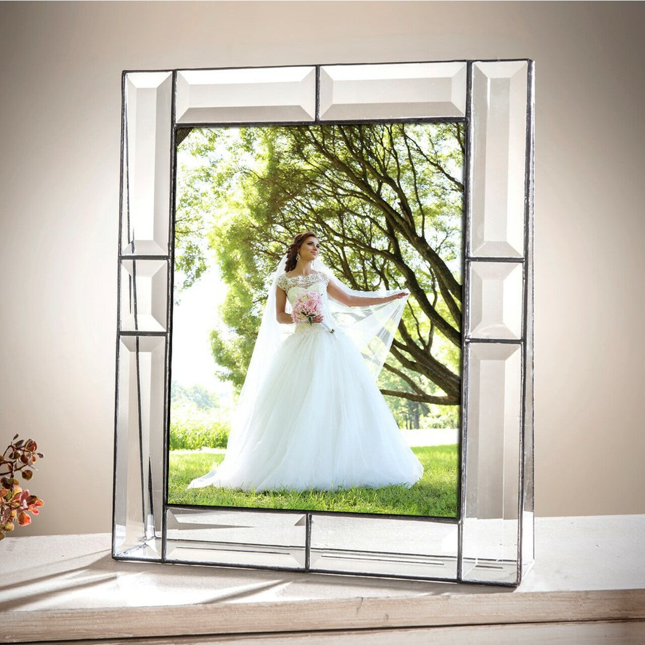 Vertical - Beveled Glass Picture Frame 8 x 10 - Zinnias Gift Boutique