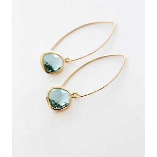 Aqua Earrings - Zinnias Gift Boutique