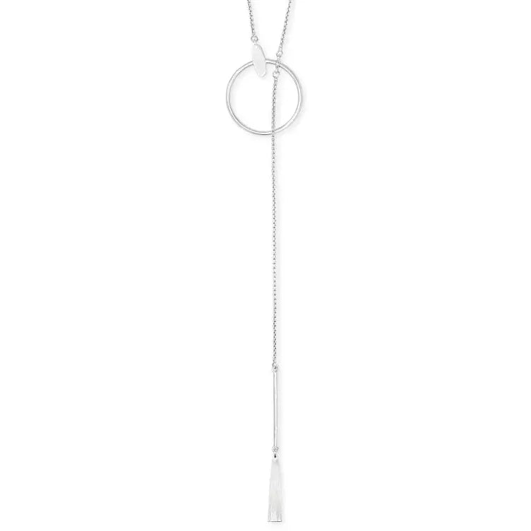 Tegan Y Necklace in silver - Zinnias Gift Boutique