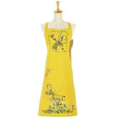 Always Kiss The Cook Printed Apron - Zinnias Gift Boutique