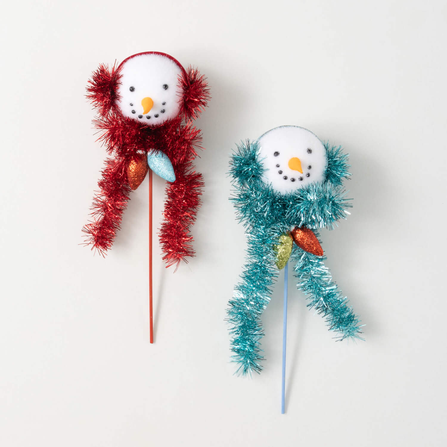 Snowman Head On Stick - Zinnias Gift Boutique