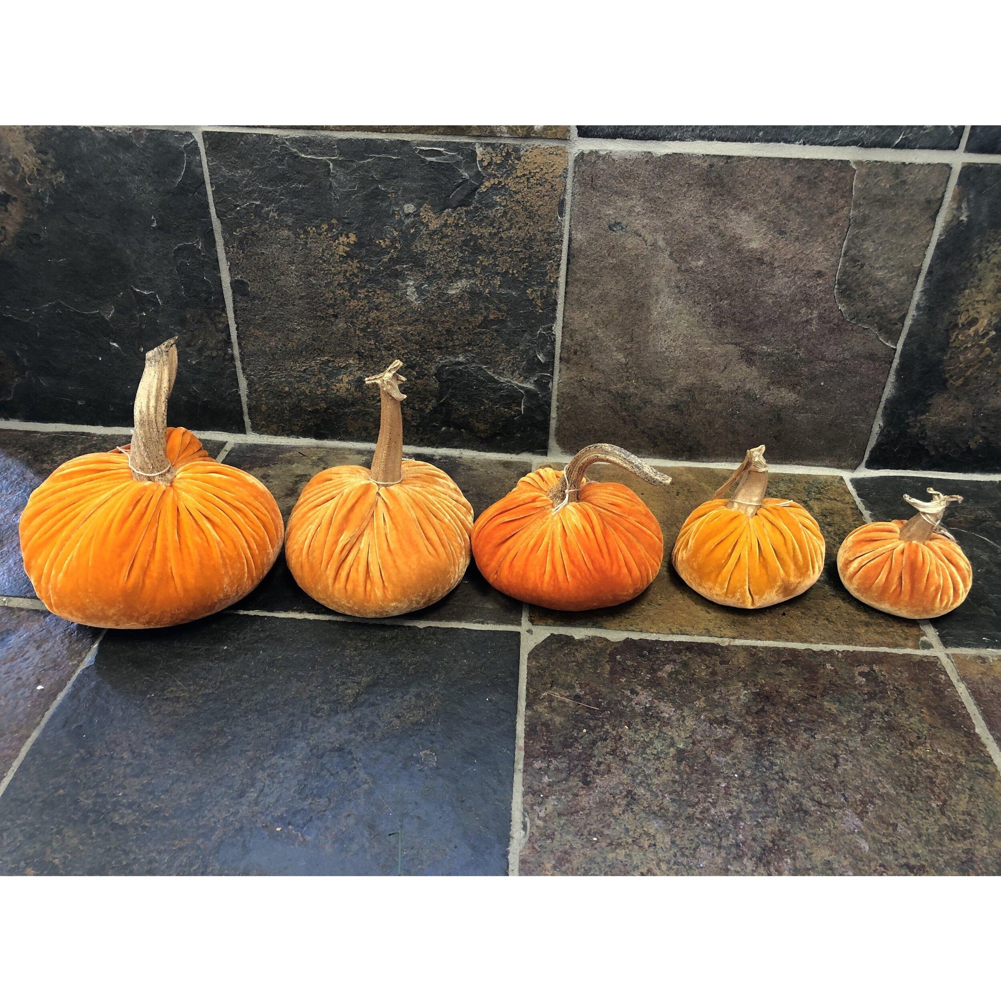 Velvet Pumpkins - Gray - Zinnias Gift Boutique