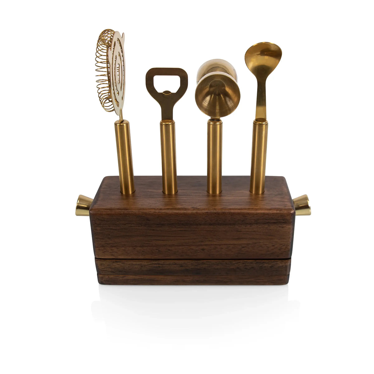 Sidecar Bar Tool Set - Acacia Wood - Zinnias Gift Boutique