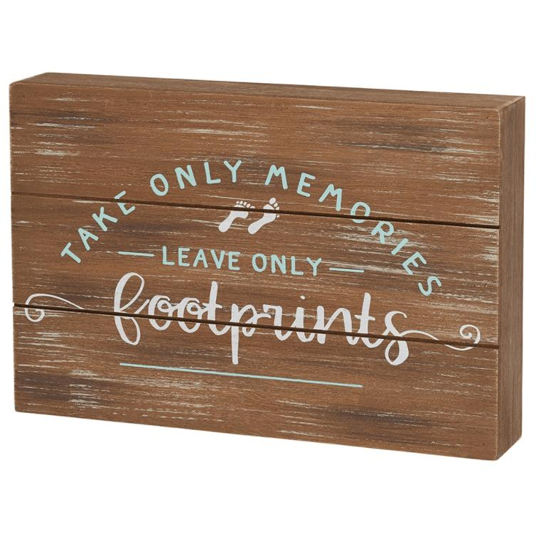 Footprints Box Sign - Zinnias Gift Boutique