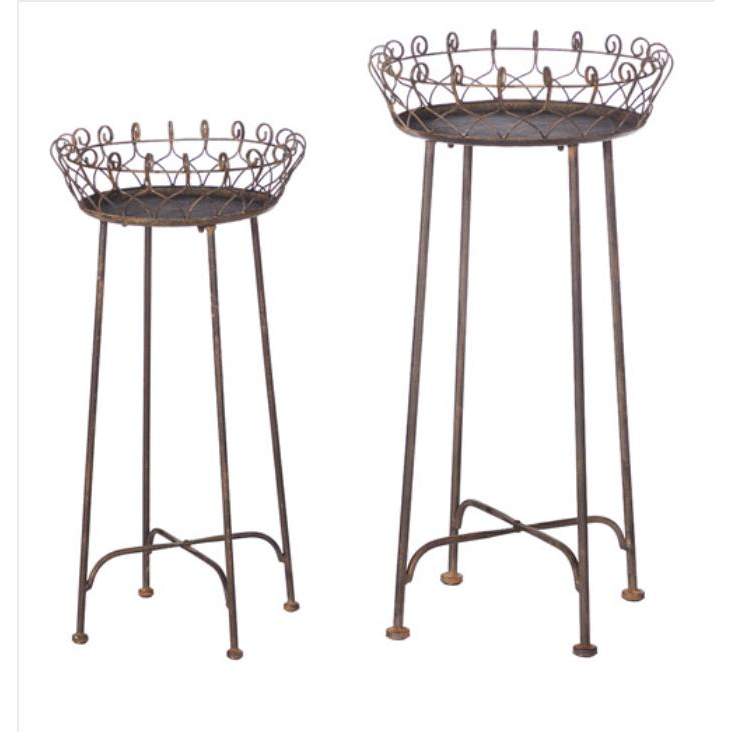 French Wire Side Table - Zinnias Gift Boutique